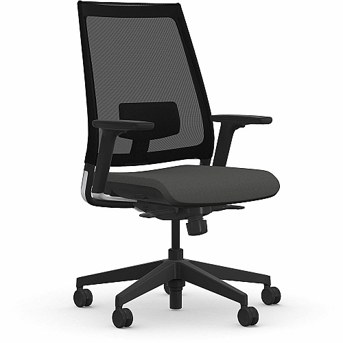 9 to 5 Seating Luna 3460 Task Chair Dove Seat Color - Foam Seat Material - Black Back Color - Mesh Back Material - 5-star Base - 1 Each (3460Y3A45BDO)