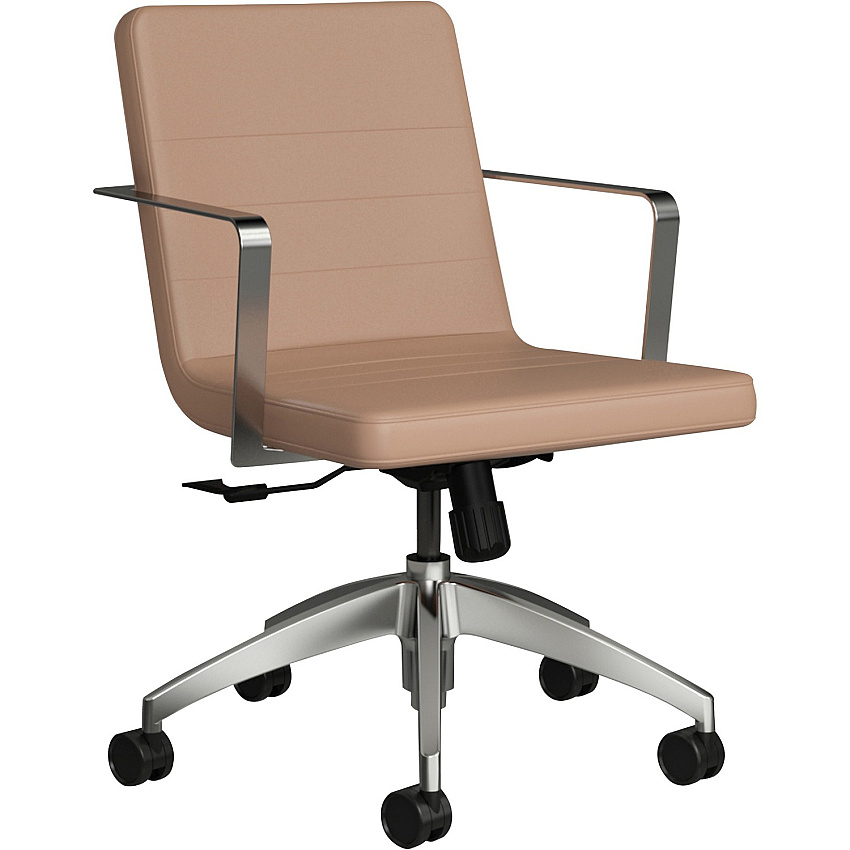 9 to 5 Seating 2450 Executive Mid-Back Task Chair Mushroom Seat Color - Foam Seat Material - Mushroom Back Color - Foam Back Material - 5-star Base - 1 Each (2450S3A24A05)