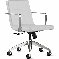 9 to 5 Seating 2450 Executive Mid-Back Task Chair White Seat Color - Foam Seat Material - White Back Color - Foam Back Material - 5-star Base - 1 Each (2450S3A24A02)