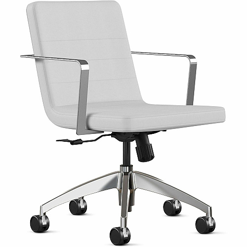 9 to 5 Seating 2450 Executive Mid-Back Task Chair White Seat Color - Foam Seat Material - White Back Color - Foam Back Material - 5-star Base - 1 Each (2450S3A24A02)