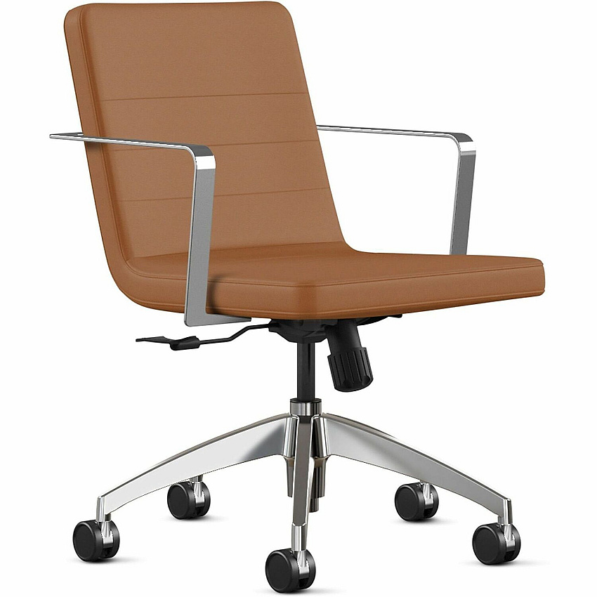 9 to 5 Seating 2450 Executive Mid-Back Task Chair Camel Seat Color - Foam Seat Material - Camel Back Color - Foam Back Material - 5-star Base - 1 Each (2450S3A24A07)