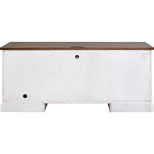 Martin 70" Credenza - 5-Drawer 30" Height x 70" Width x 24" Depth - Total Drawer(s): 5 - Finish: Weathered Wire Brushed Chalk - Rustic Knotty Cherry Table Top - 1 Each (IMDU689)