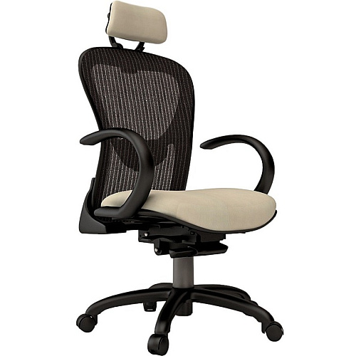 9 to 5 Seating Strata 1580 Task Chair Mesh Back Material - High Back - 5-star Base - Latte - 1 Each (1580Y2A8S1LA)