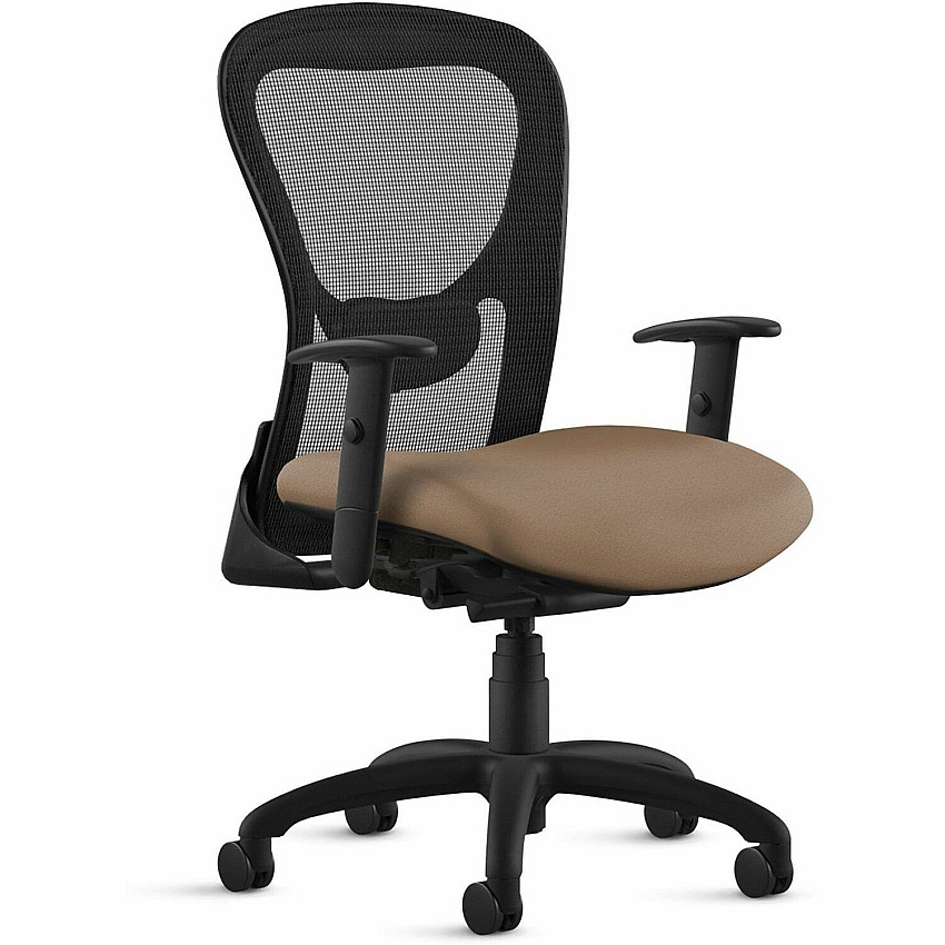 9 to 5 Seating Strata 1560 Task Chair Mesh Back Material - Mid Back - 5-star Base - Latte - 1 Each (1560Y2A8B1LA)