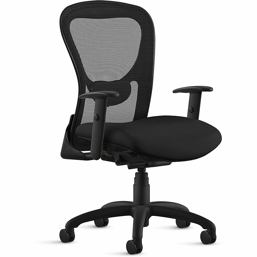 9 to 5 Seating Strata 1560 Task Chair Mesh Back Material - Mid Back - 5-star Base - Black - 1 Each (1560Y2A8BT01)