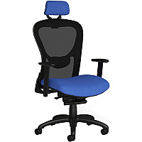 9 to 5 Seating Strata 1580 Task Chair Mesh Back Material - High Back - 5-star Base - Blue - 1 Each (1580Y2A8S1BU)