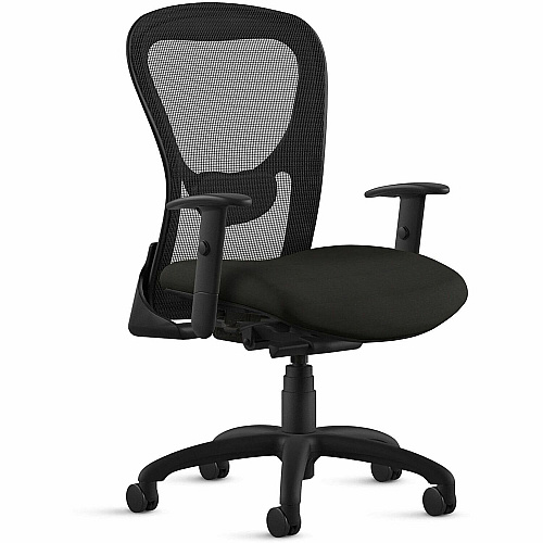 9 to 5 Seating Strata 1560 Task Chair Mesh Back Material - Mid Back - 5-star Base - Onyx - 1 Each (1560Y2A8B1ON)