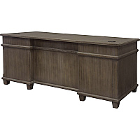 Martin Carson Double Pedestal Desk - 7-Drawer Total Drawer(s): 7 - Double Pedestal - Material: Veneer, Solid Lumber - Finish: Weathered Dove - 1 Each (IMCA680)
