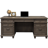 Martin Carson Credenza - 6-Drawer Total Drawer(s): 6 - Material: Solid Lumber, Veneer - Finish: Weathered Dove - 1 Each (IMCA689)