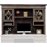 Martin Carson Hutch 2 Door(s) - 3 Shelve(s) - 2 Adjustable Shelf(ves) - Material: Solid Lumber, Veneer - Finish: Weathered Dove - 1 Each (IMCA682)