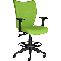 9 to 5 Seating Drafting Stool With Posture Back Control,Adjustable Height Arm Blue Seat Color - Foam Seat Material - Blue Back Color - Foam Back Material - 5-star Base - 1 Each (2366P1A8B1BU)