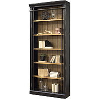 Martin Bookcase 5 Shelve(s) - 4 Adjustable Shelf(ves) - Finish: Aged Ebony, Warm Honey - Adjustable Shelf - For Home, Office, Library, Book - 1 Each (IMTE4094)