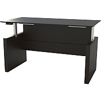 Safco Medina Height-Adjustable 72" Straight Height Adjustable Desk 49.2" Height x 72" Width x 36" Depth, 1" Thickness Work Surface - Beveled Edge - Material: Laminate - Finish: Mocha - 1 Each (MNDSHA72LDC)