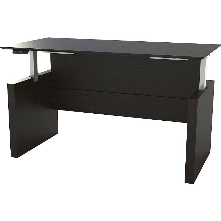 Safco Medina Height-Adjustable 72" Straight Height Adjustable Desk 49.2" Height x 72" Width x 36" Depth, 1" Thickness Work Surface - Beveled Edge - Material: Laminate - Finish: Mocha - 1 Each (MNDSHA72LDC)