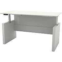 Safco Medina Height-Adjustable 72" Straight Height Adjustable Desk 49.2" Height x 72" Width x 36" Depth, 1" Thickness Work Surface - Beveled Edge - Material: Laminate - Finish: Textured Sea Salt - For Conference Room, Reception Area, Office  (MNDSHA72TSS)