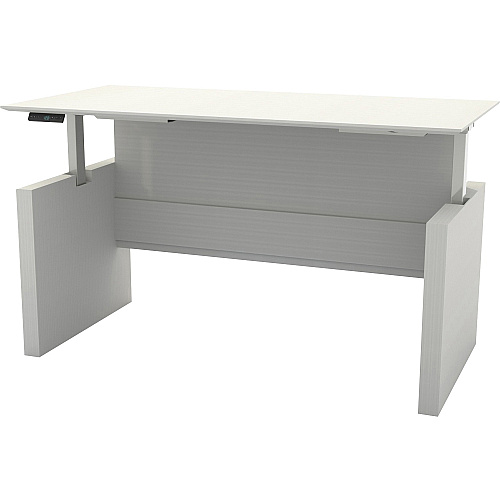 Safco Medina Height-Adjustable 72" Straight Height Adjustable Desk 49.2" Height x 72" Width x 36" Depth, 1" Thickness Work Surface - Beveled Edge - Material: Laminate - Finish: Textured Sea Salt - For Conference Room, Reception Area, Office  (MNDSHA72TSS)