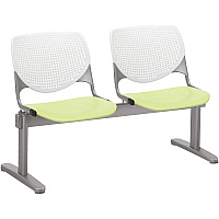 KFI Kool 2 Seat Beam Chair Lime Green Seat Color - Polypropylene Seat Material - White Back Color - Polypropylene, Aluminum Alloy Back Material - Powder Coated Silver Frame Color - Tubular Steel Frame Material - 1 Each (2300BEAM2814)