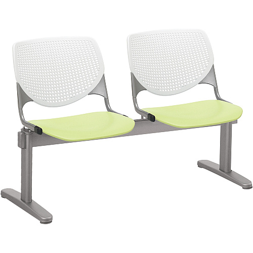 KFI Kool 2 Seat Beam Chair Lime Green Seat Color - Polypropylene Seat Material - White Back Color - Polypropylene, Aluminum Alloy Back Material - Powder Coated Silver Frame Color - Tubular Steel Frame Material - 1 Each (2300BEAM2814)