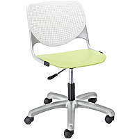 KFI Kool Task Chair With Perforated Back Lime Green Seat Color - Polypropylene Seat Material - White Back Color - Polypropylene, Aluminum Alloy Back Material - Powder Coated Silver Frame Color - Tubular Steel Frame Material - 5-star Base - 1 (TK2300B8S14)