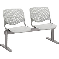KFI Kool 2 Seat Beam Chair Light Gray Seat Color - Polypropylene Seat Material - Light Gray Back Color - Polypropylene, Aluminum Alloy Back Material - Powder Coated Silver Frame Color - Tubular Steel Frame Material - 1 Each (2300BEAM2P13)