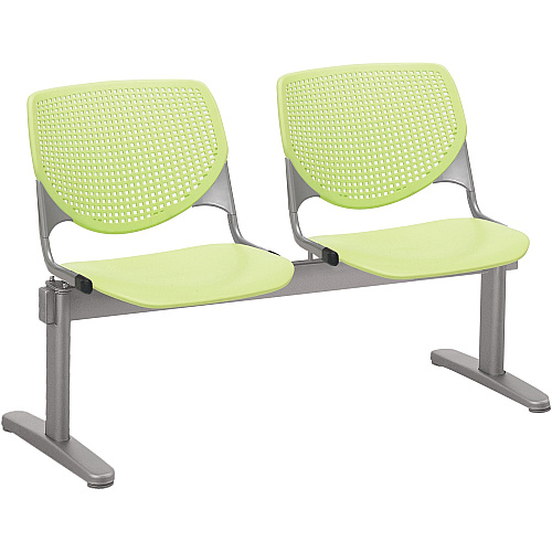 KFI Kool 2 Seat Beam Chair Lime Green Seat Color - Polypropylene Seat Material - Lime Green Back Color - Polypropylene, Aluminum Alloy Back Material - Powder Coated Silver Frame Color - Tubular Steel Frame Material - 1 Each (2300BEAM2P14)