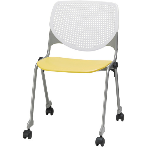 KFI Kool Caster Chair-Perforated Back (CS2300B8S12)