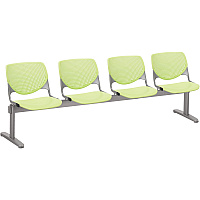 KFI Kool 4 Seat Beam Chair Lime Green Seat Color - Polypropylene Seat Material - Lime Green Back Color - Polypropylene, Aluminum Alloy Back Material - Powder Coated Silver Frame Color - Tubular Steel Frame Material - 1 Each (2300BEAM4P14)