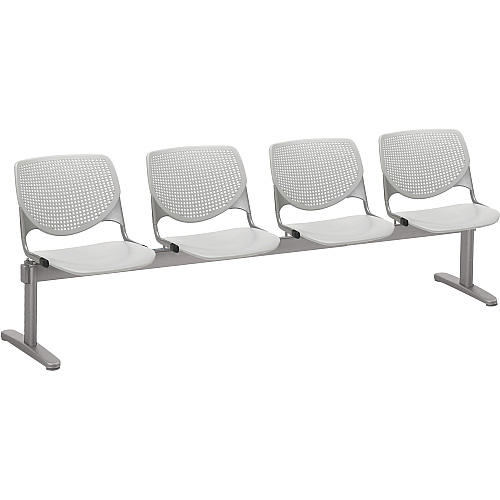 KFI Kool 4 Seat Beam Chair Light Gray Seat Color - Polypropylene Seat Material - Light Gray Back Color - Polypropylene, Aluminum Alloy Back Material - Powder Coated Silver Frame Color - Tubular Steel Frame Material - 1 Each (2300BEAM4P13)