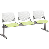 KFI Kool 3 Seat Beam Chair Lime Green Seat Color - Polypropylene Seat Material - White Back Color - Polypropylene, Aluminum Alloy Back Material - Powder Coated Silver Frame Color - Tubular Steel Frame Material - 1 Each (2300BEAM3814)