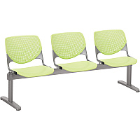 KFI Kool 3 Seat Beam Chair Lime Green Seat Color - Polypropylene Seat Material - Lime Green Back Color - Polypropylene, Aluminum Alloy Back Material - Powder Coated Silver Frame Color - Tubular Steel Frame Material - 1 Each (2300BEAM3P14)