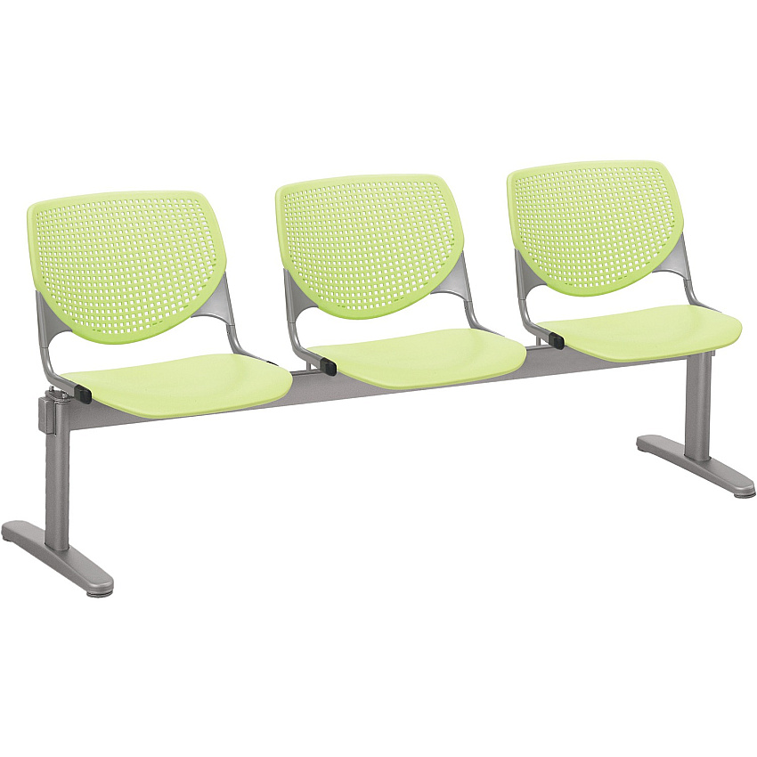 KFI Kool 3 Seat Beam Chair Lime Green Seat Color - Polypropylene Seat Material - Lime Green Back Color - Polypropylene, Aluminum Alloy Back Material - Powder Coated Silver Frame Color - Tubular Steel Frame Material - 1 Each (2300BEAM3P14)