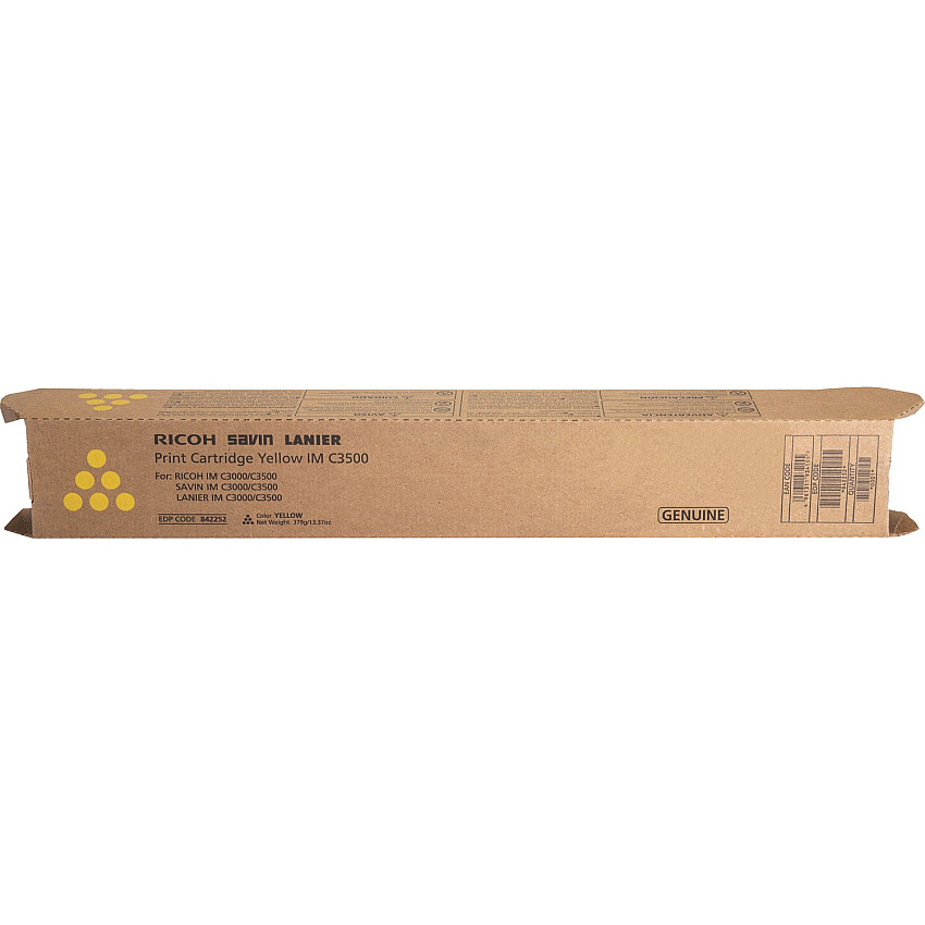 Ricoh Original Laser Toner Cartridge - Yellow - 1 Each 19000 Pages (842252)