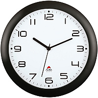 Alba Wall Clock Analog - Quartz - White Main Dial - Black Case - Classic Style - 1 Each (HORNEWN)