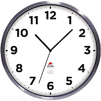 Alba Wall Clock Analog - Quartz - Silver Case - Contemporary Style - 1 Each (HOREXTRA)