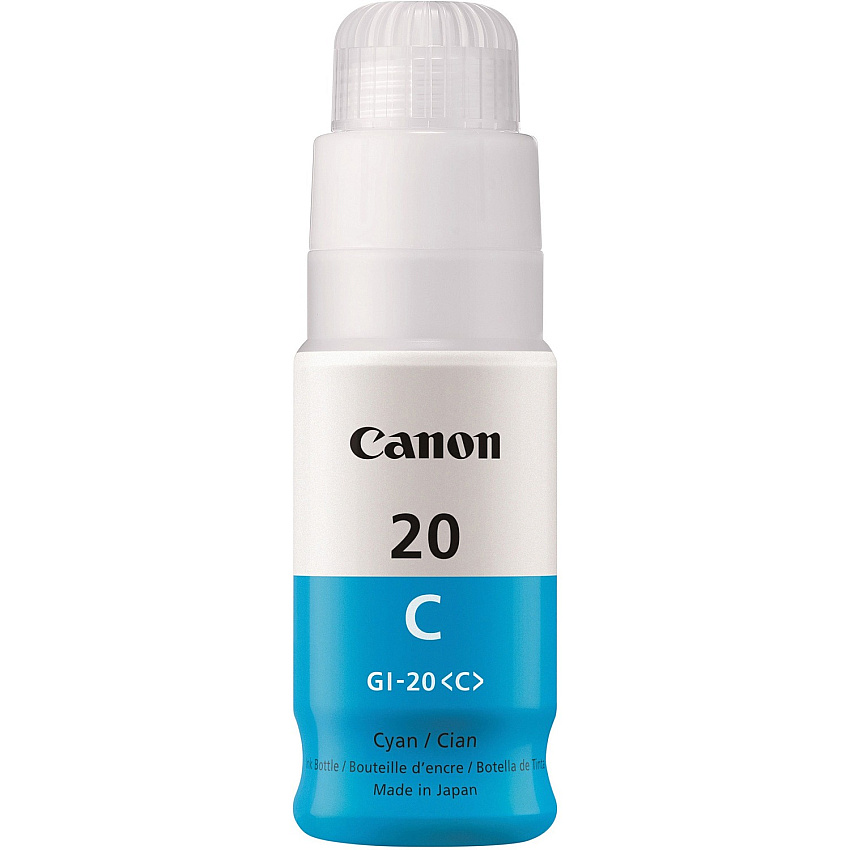 Canon GI-20 MegaTank Ink Inkjet - Cyan - 1 Each (GI20CYAN)