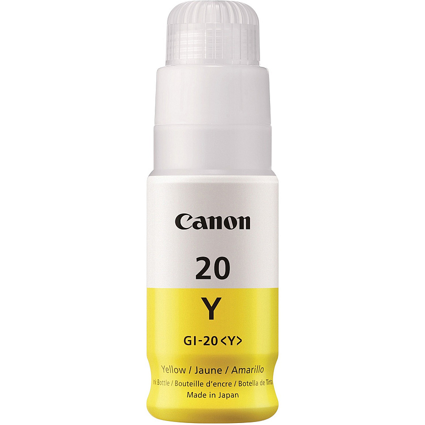 Canon GI-20 MegaTank Ink Inkjet - Yellow - 1 Each (GI20YELLOW)
