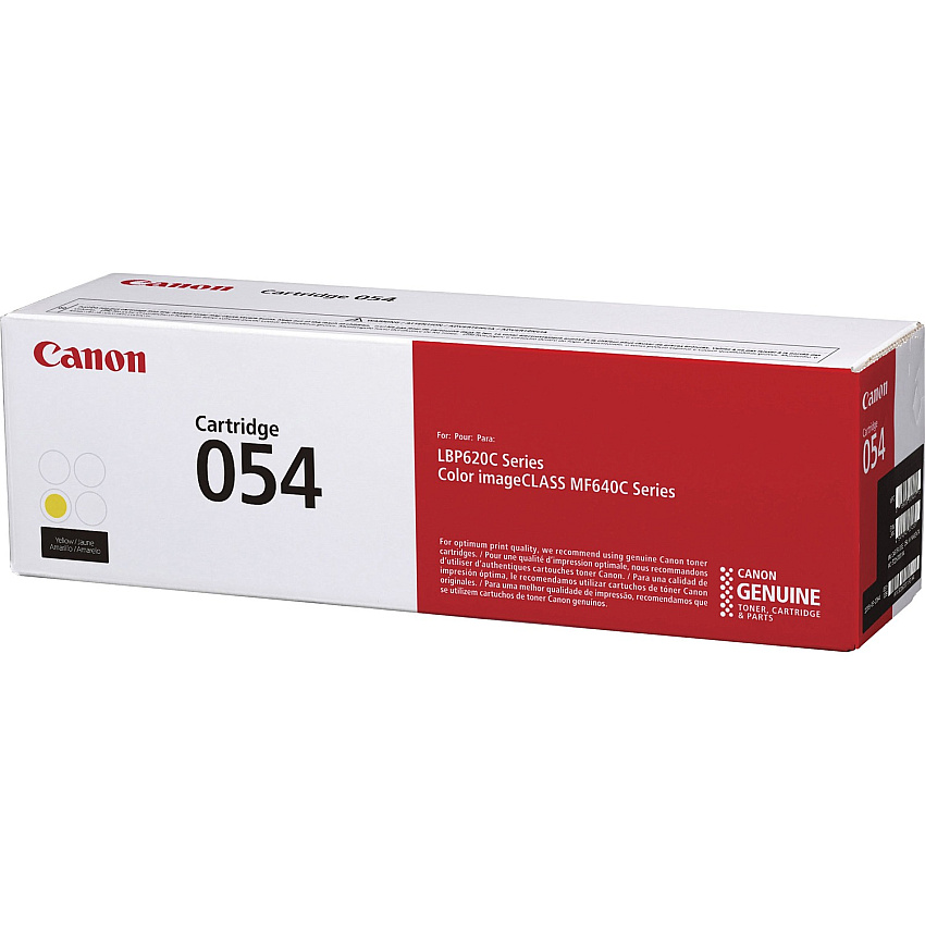 Canon 054 Original Laser Toner Cartridge - Yellow - 1 Each 1200 Pages (CRTDG054Y)