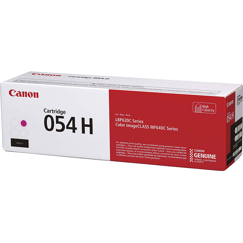 Canon 054H Original High Yield Laser Toner Cartridge - Magenta - 1 Each 2300 Pages (CRTDG054HM)