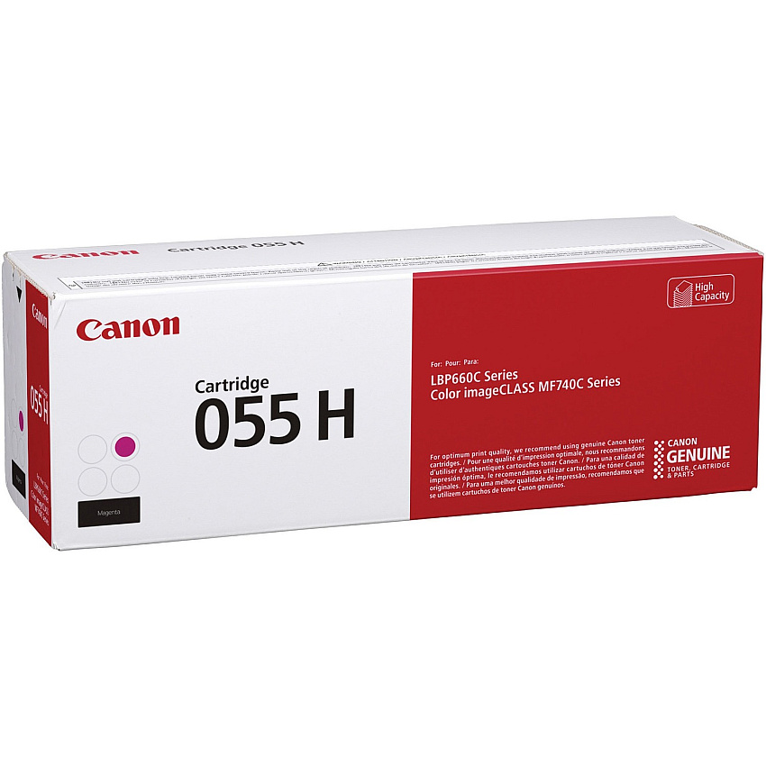 Canon 055H Original High Yield Laser Toner Cartridge - Magenta - 1 Each 5900 Pages (CRTDG055HM)