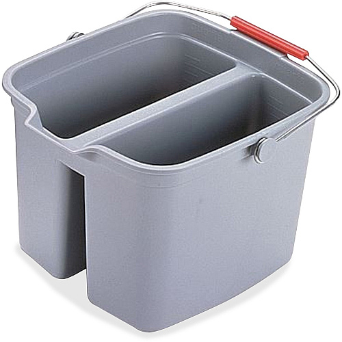 Rubbermaid Commercial Double Pail Sturdy Handle - 10.1" x 13.9" - Plastic - Gray - 1 Each (261700GY)