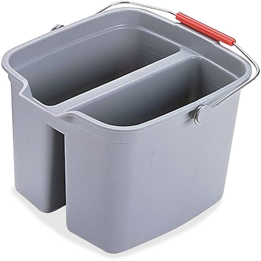 Rubbermaid Commercial Double Pail Sturdy Handle - 10.1" x 13.9" - Plastic - Gray - 1 Each (261700GY)