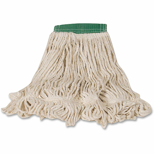 Rubbermaid Commercial 5" Headband Blend Wet Mop Medium - Cotton, Synthetic Yarn - 6 / Carton (D25206WH)