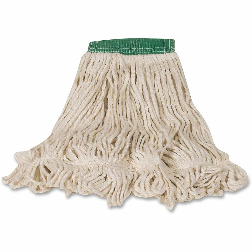 Rubbermaid Commercial 5" Headband Blend Wet Mop Medium - Cotton, Synthetic Yarn - 6 / Carton (D25206WH)