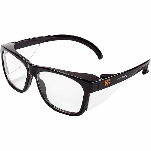Kleenguard V30 Maverick Eye Protection Recommended for: Outdoor - Universal - Fog, Flying Particle, UVA, UVB, UVC Protection - Black, Clear - Anti-scratch, Anti-fog, Comfortable, Lightweight - 1 Each (49309)