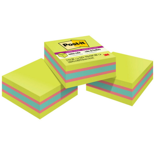 Post-it Super Sticky Notes Cubes (2027SSGFA3PK)