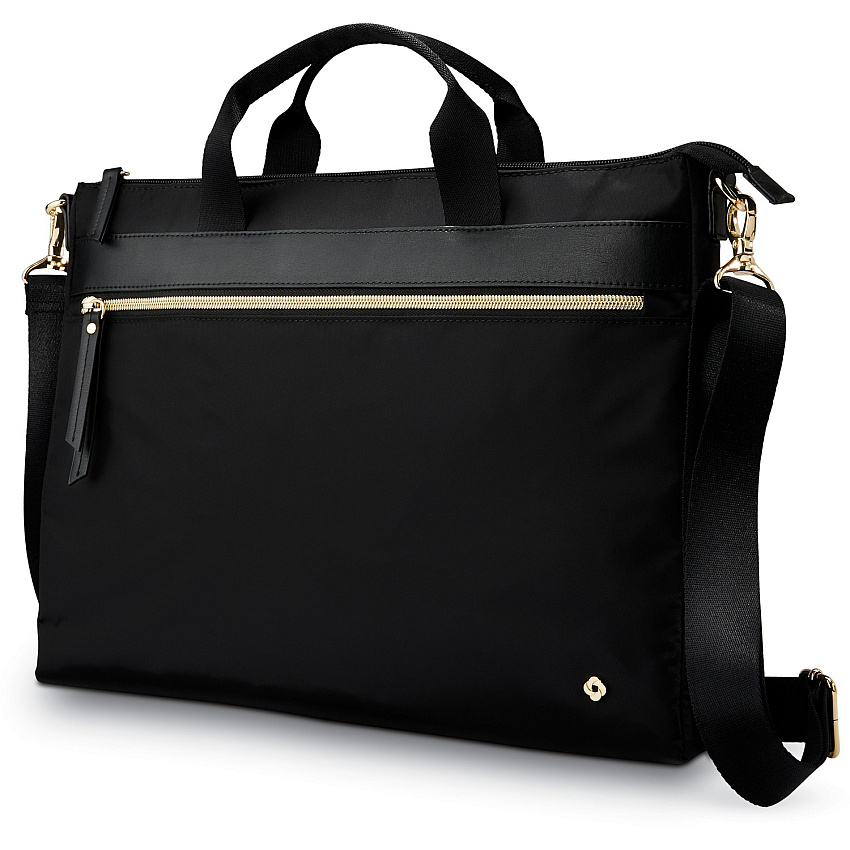 Samsonite Carrying Case (Briefcase) for 14.1" Notebook - Black Shoulder Strap, Handle - 10.8" Height x 2.5" Width x 15.5" Depth - 1 Each (1281941041)