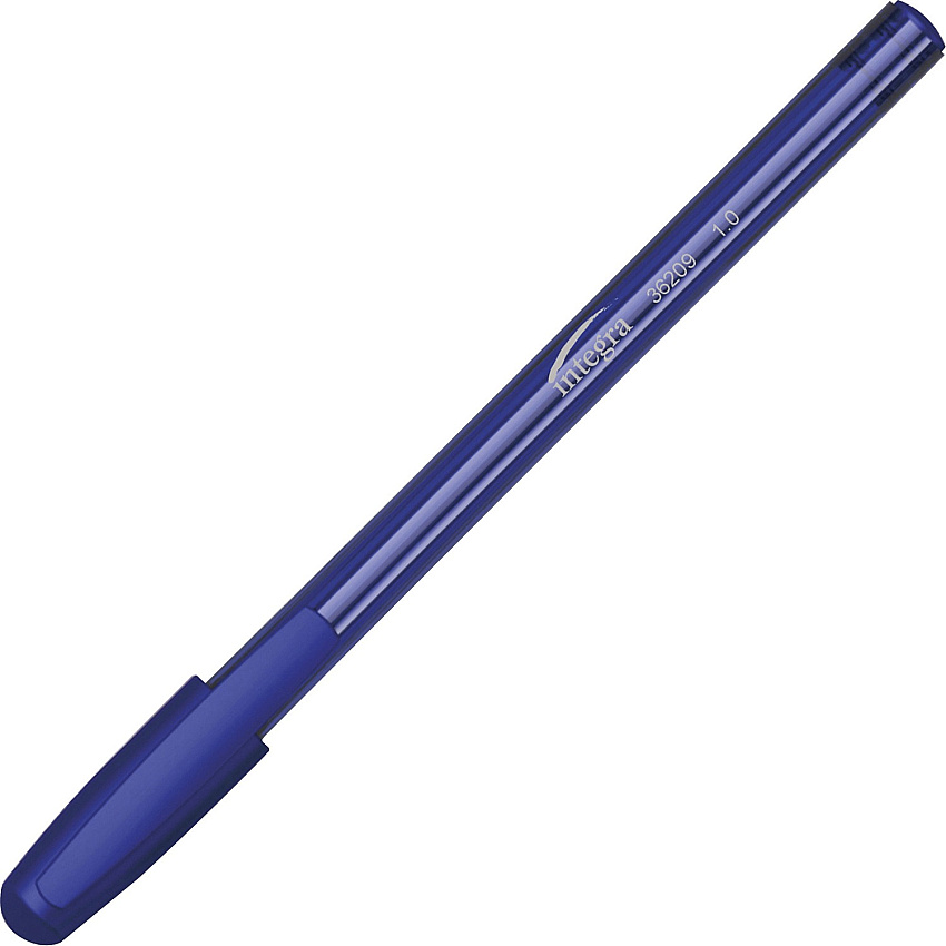 Integra 1.0 mm Tip Ink Pen 1 mm Medium Pen Point - Blue Ink - Liquid - Blue Barrel - 60 / Pack (36209)