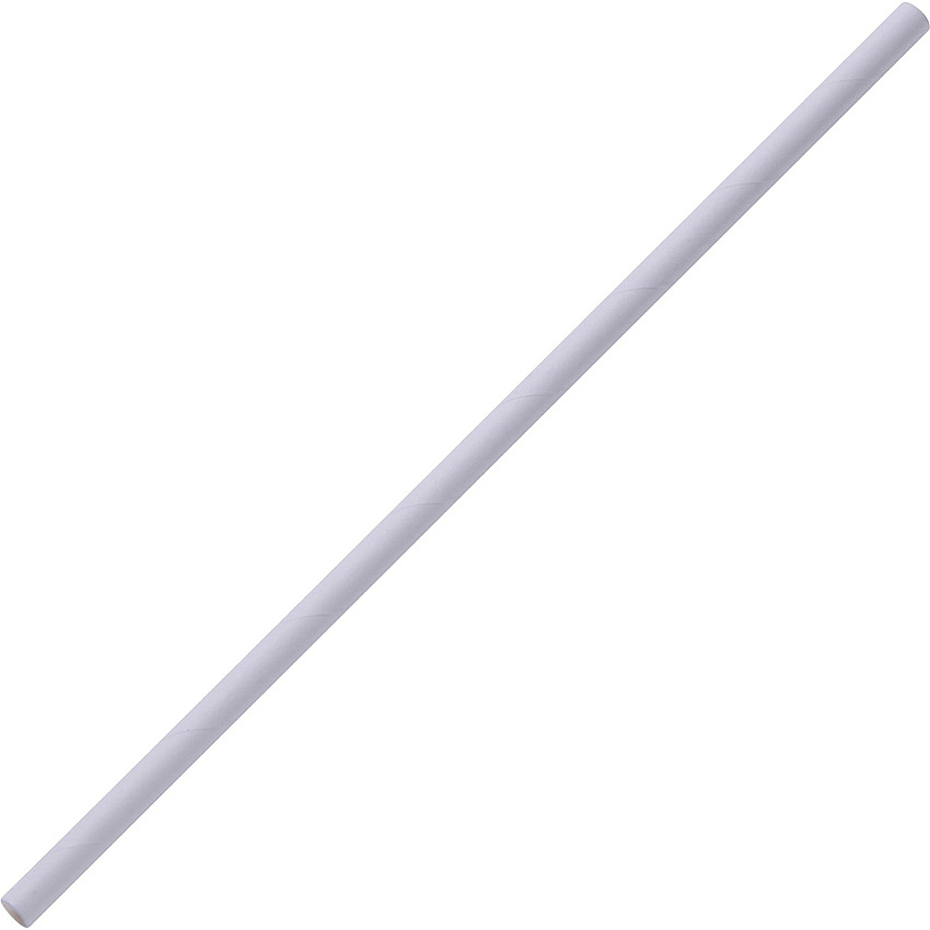 Genuine Joe Paper Straw 0.3" Length x 0.3" Width x 7.3" Height - Paper - White - 500 / Box (GJO58946)
