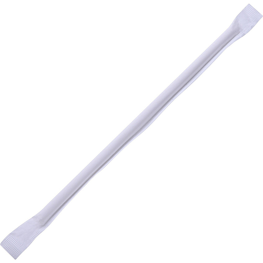 Genuine Joe Paper Straw 7.3" Height x 0.3" Diameter - Paper - 500 / Box - White (GJO58945)