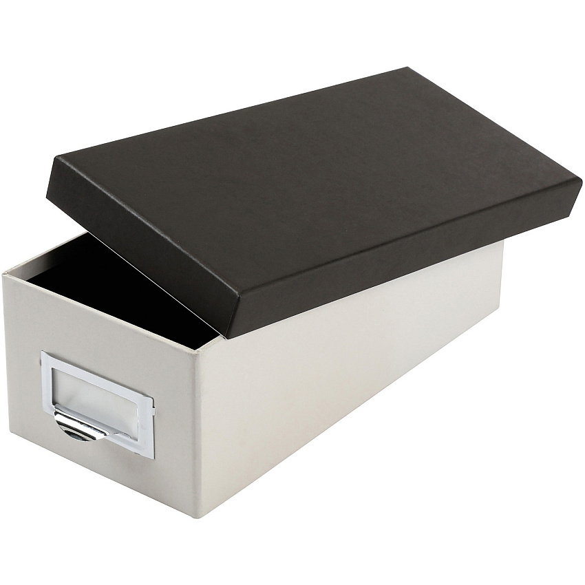 Oxford 3x5 Index Card Storage Box External Dimensions: 11.5" Length x 5.5" Width x 3.9" Height - Media Size Supported: 3" x 5" - 1000 x Index Card (3" x 5") - Black, Marble White - For Index Card, Notes, Recipe, Photo, Small Parts - Recycled - 1  (406350)